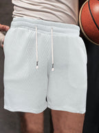 Men's New Drawstring Loose Brushed Skin-friendly Casual Sports Shorts