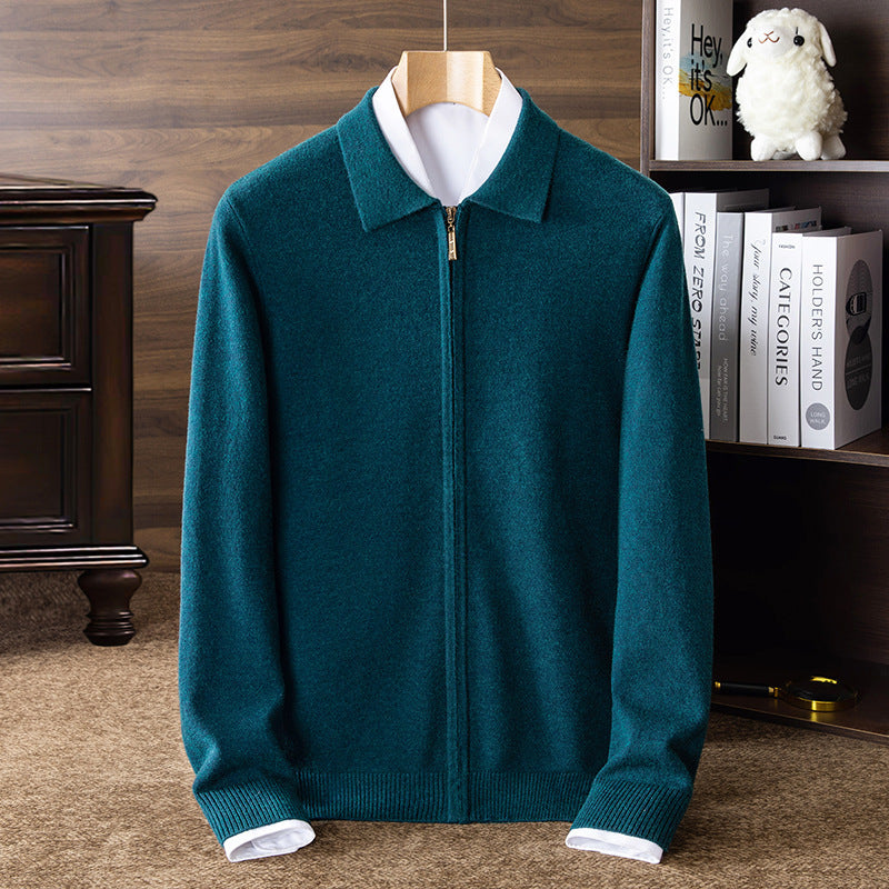 Fully Open Long-sleeve Zipper Thickening Cardigan New Youth Coat