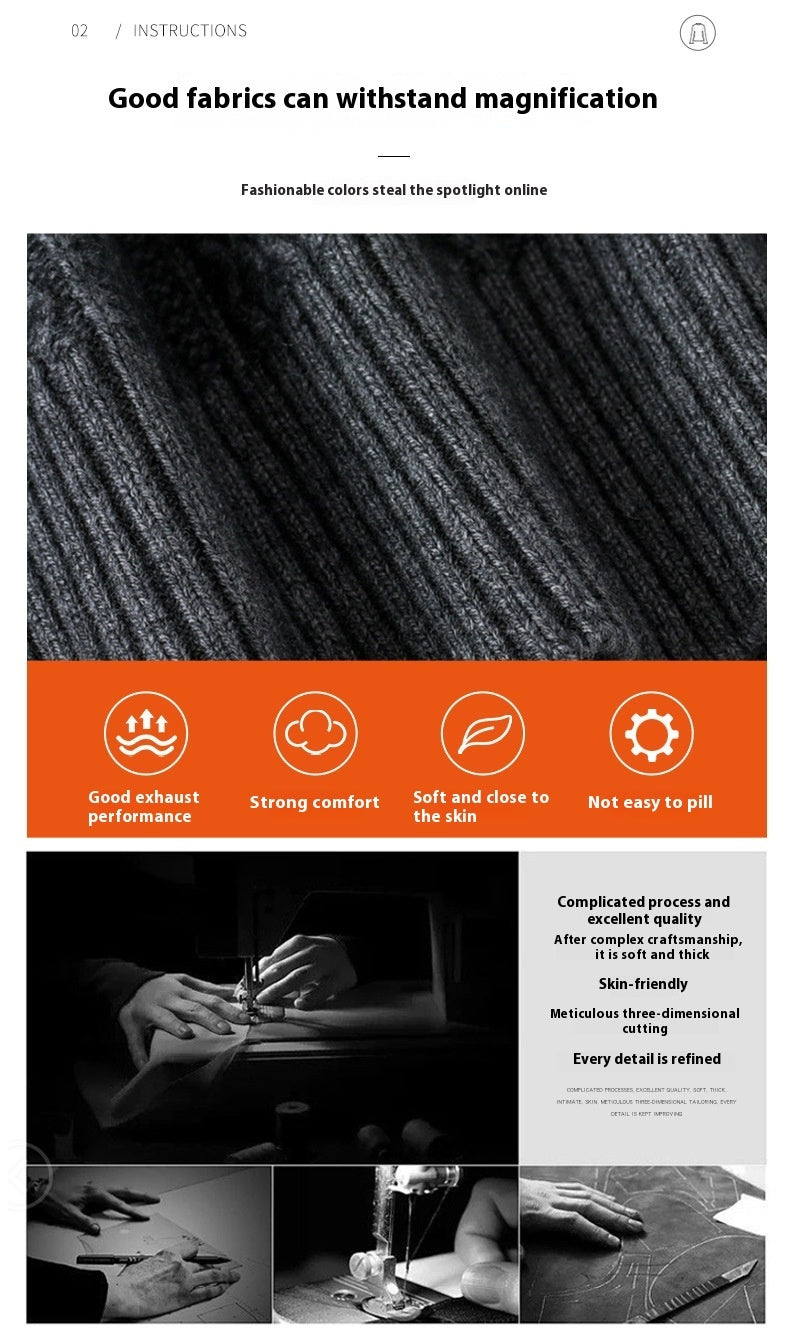 Half Turtleneck Zipper Twisted Flower Sweater Long Sleeve Knitwear