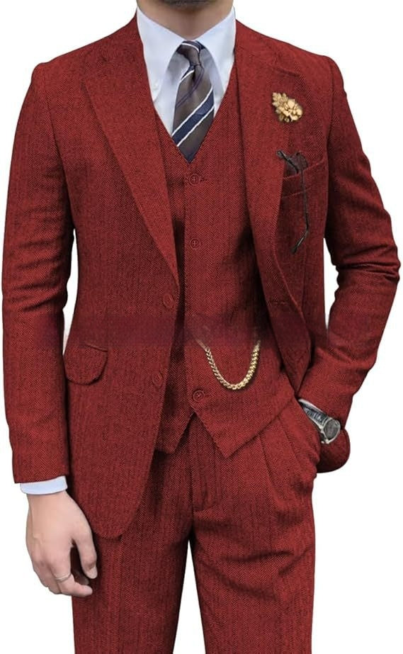Men's Casual Fashion Three-piece Set