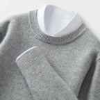 High-end Men's Round Neck Solid Color Sweater
