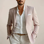 Men's Suit Solid Color Two-piece Suit