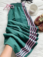 Side Pattern Elastic Waist Cross-border Casual Trousers