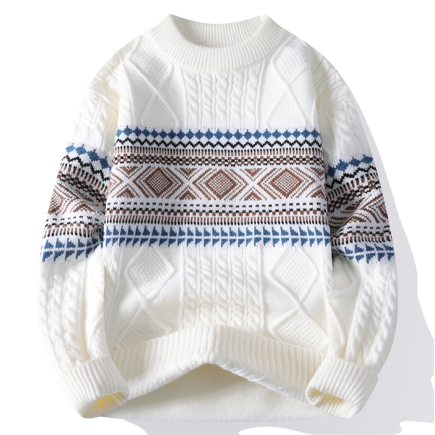 Autumn And Winter Fashion Trend Mock Neck Sweater Men