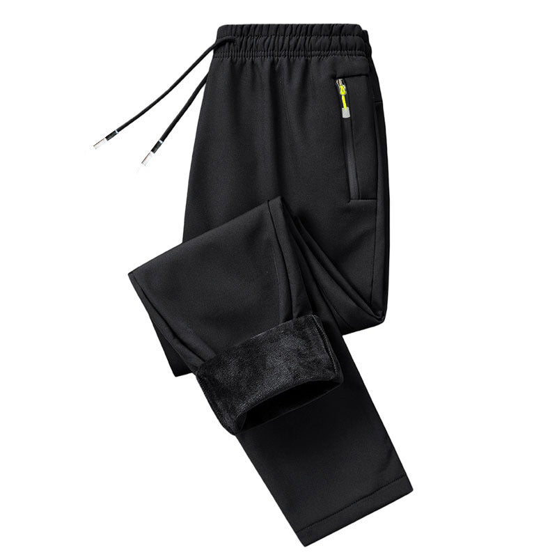Fleece-lined Waterproof And Windproof Thick Cold-proof Soft Shell Climbing Pants