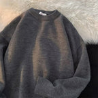 Spring And Autumn Simplicity Men's Loose Round Neck Sweater