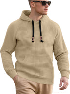 Men's Casual Hooded Jacquard Sweatshirt