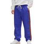 Simple Stitching Casual Sports Breasted Sweatpants