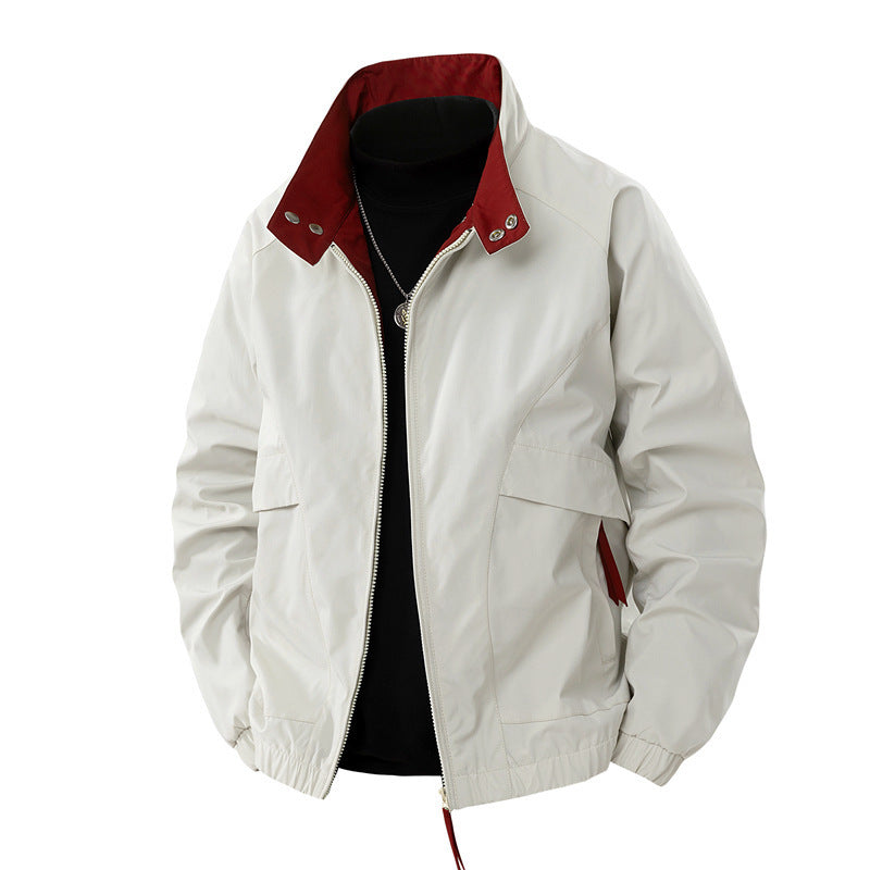 Men's Contrast Color Fashion Personal Leisure Coat