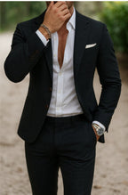 Men's Digital Printing Casual Suit Top Two-piece Pants