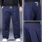 High Waist Plus Size Casual Men's Plus-sized Loose Elastic Pants