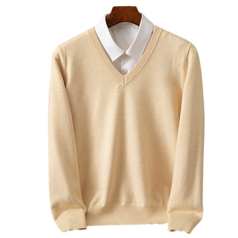 New Men's V-neck Sweater Fashion