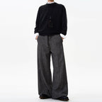 Retro Old Money Style Draping Casual Suit Pants