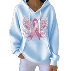 Striped Fabric Digital Printed Hooded Long Sleeve Women's Sweater