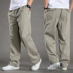 Men's Overalls Cotton Loose Casual Pants Straight Trousers