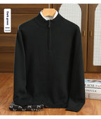 Half Zipper Worsted Wool Sweater Men's Sweater Inner Wear Blouse