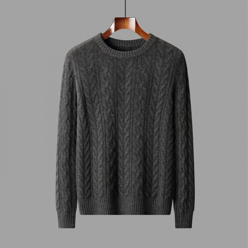New Men's Round Neck Loose Sweater