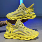 Flyknit Breathable Casual Sneaker Men's Mesh Surface Platform Running Shoes