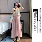 Ice Silk Leggings Skirt Women's Thin High Waist Drooping Casual Wide-leg Pants