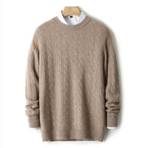 New Fashion Twist Round Neck Sweater For Men