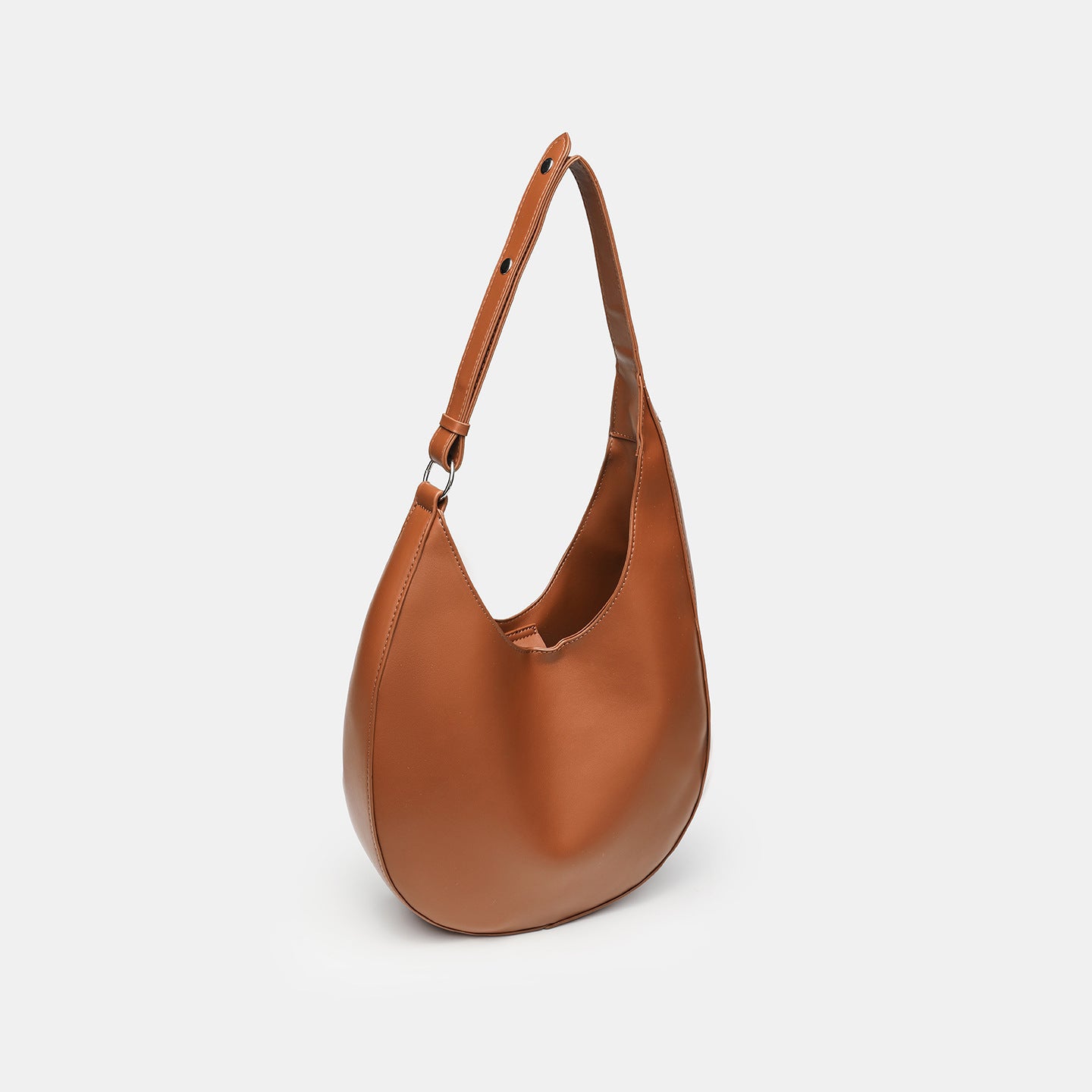 Semicircle One-shoulder PU Leather Crossbody Women's Tote Bag