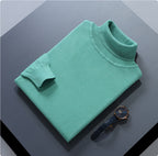 High Lapel Sweater Solid Color Casual