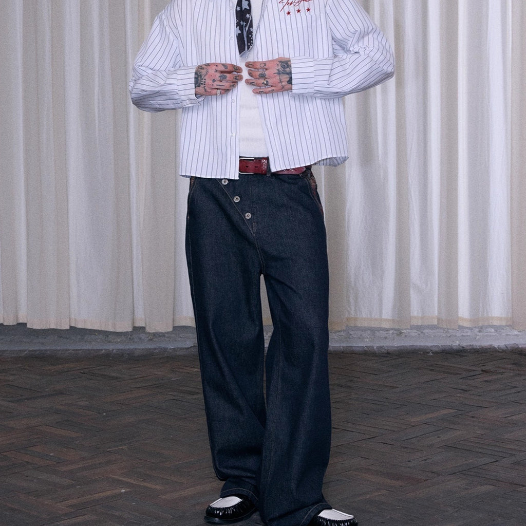 American Loose Straight Leg Jeans For Men