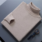 High Lapel Sweater Solid Color Casual
