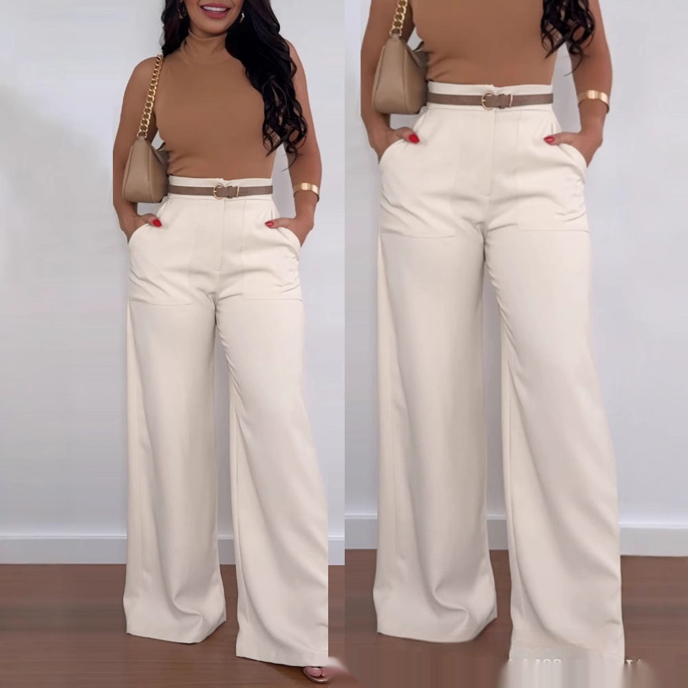 Solid Color BASIC Versatile Casual Flared Pants