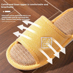 Linen Slippers For Women Spring And Autumn Non-slip Home