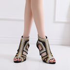 Women's Rhinestone Latin Dance High Heels