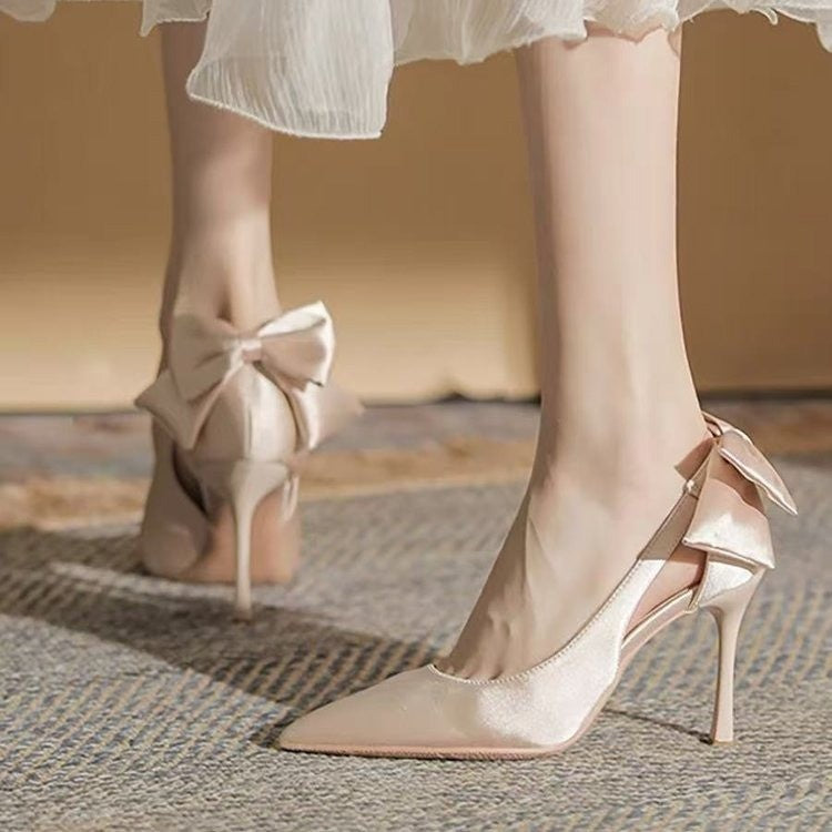 New Wedding Shoes Bridal Shoes Bow Satin Bridesmaid Shoes