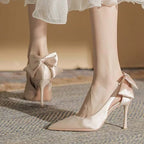 New Wedding Shoes Bridal Shoes Bow Satin Bridesmaid Shoes