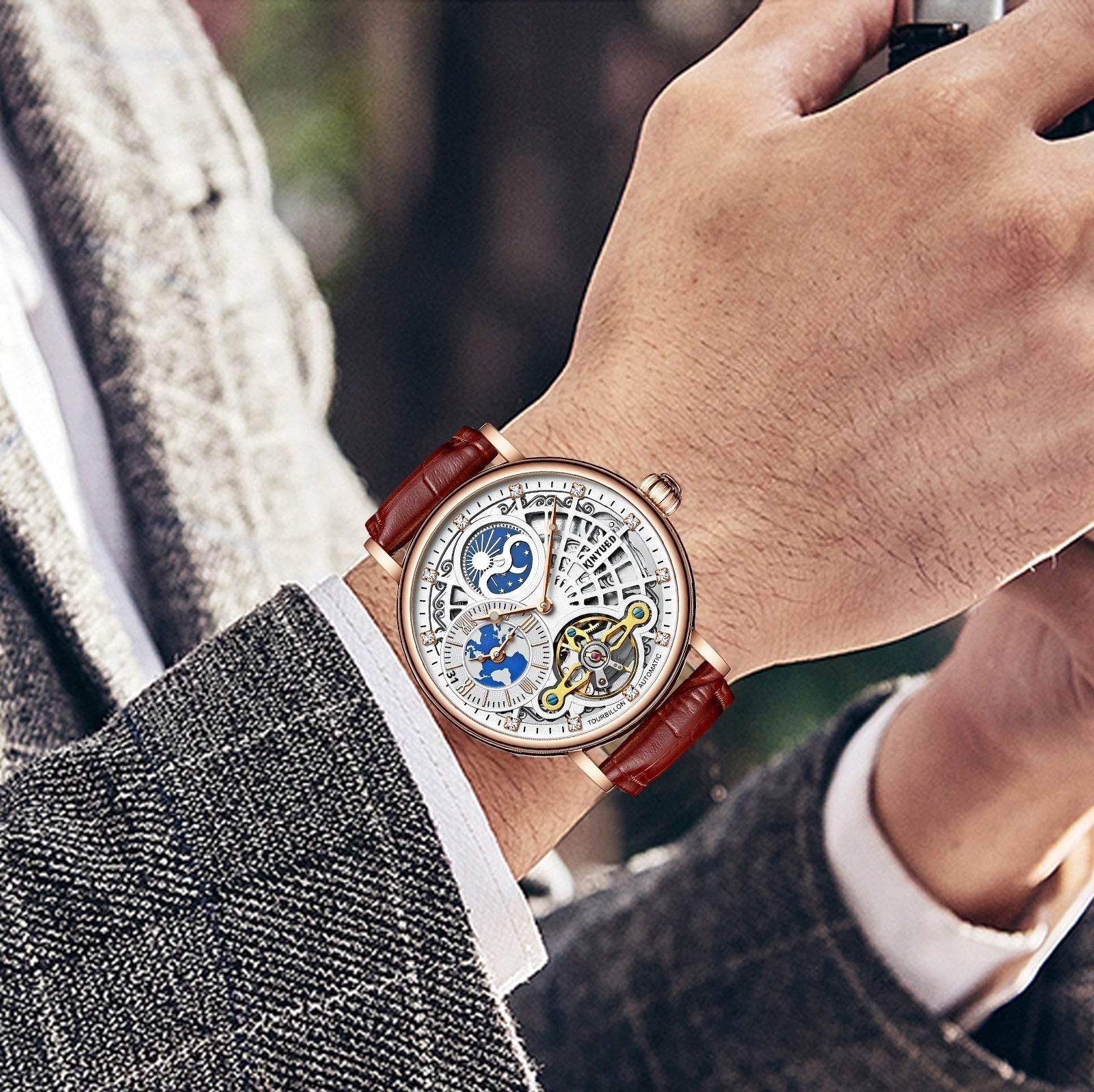 Automatic Hollow Mechanical Star Men's Watch