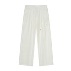 Solid Color Drooping Straight Mopping Suit Pants