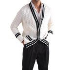 Twist Texture High Sense Men's Sweater Coat