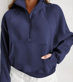 Hoodie Casual Stand Collar Long Sleeve Loose Top