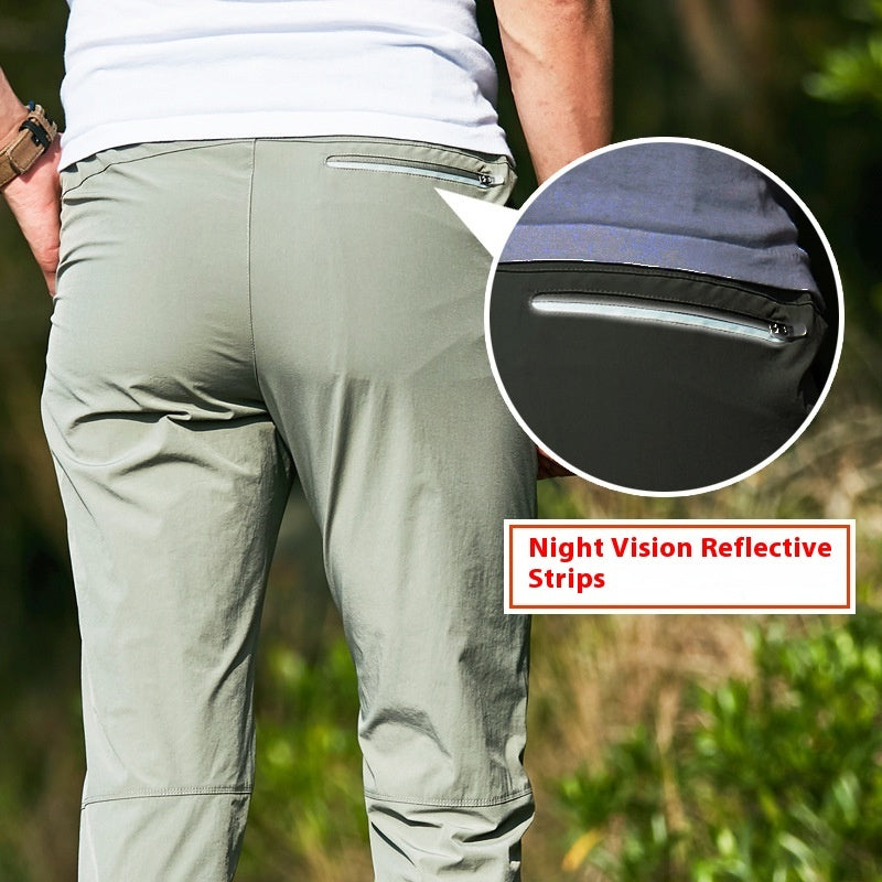 Mesh Ice Silk Leisure Men's Plus Size Loose Elastic Outdoor Workout Pants