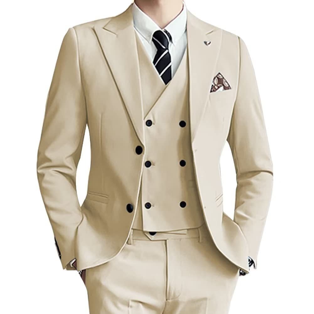 Men's Suit Set Three-Piece Suit Formal Wear