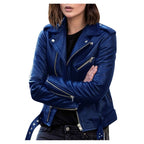 Women's Short Women's Leather Jacket Coat Jacket Pu