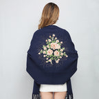 Female winter embroidered shawls with sleeves all-match