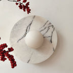 Irish Green Marble French Entry Lux Fengyun Stone Wall Lamp