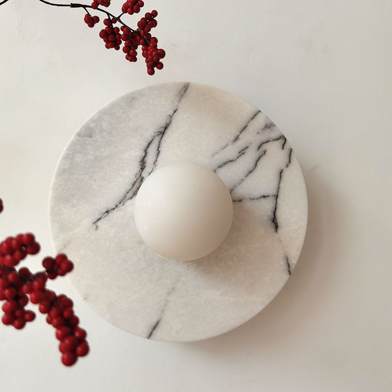 Irish Green Marble French Entry Lux Fengyun Stone Wall Lamp