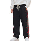Simple Stitching Casual Sports Breasted Sweatpants