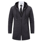 New Men's Chenille Hooded Cardigan Sweater