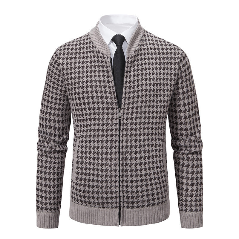 Men's Sweater Coat Cardigan Long Sleeve Knitted Thickened Warm