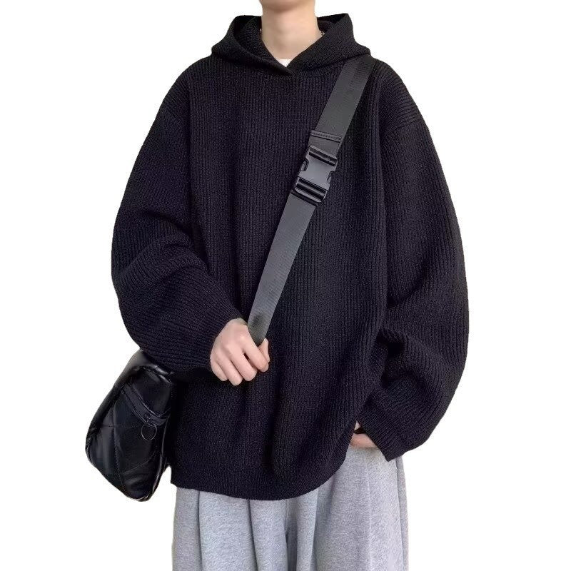 Hooded Sweater Men's Autumn And Winter Loose Sweater Knitwear Coat