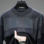 Men's Knitting Sweater Middle-aged Pullover Crew Neck Casual Bottoming Shirt