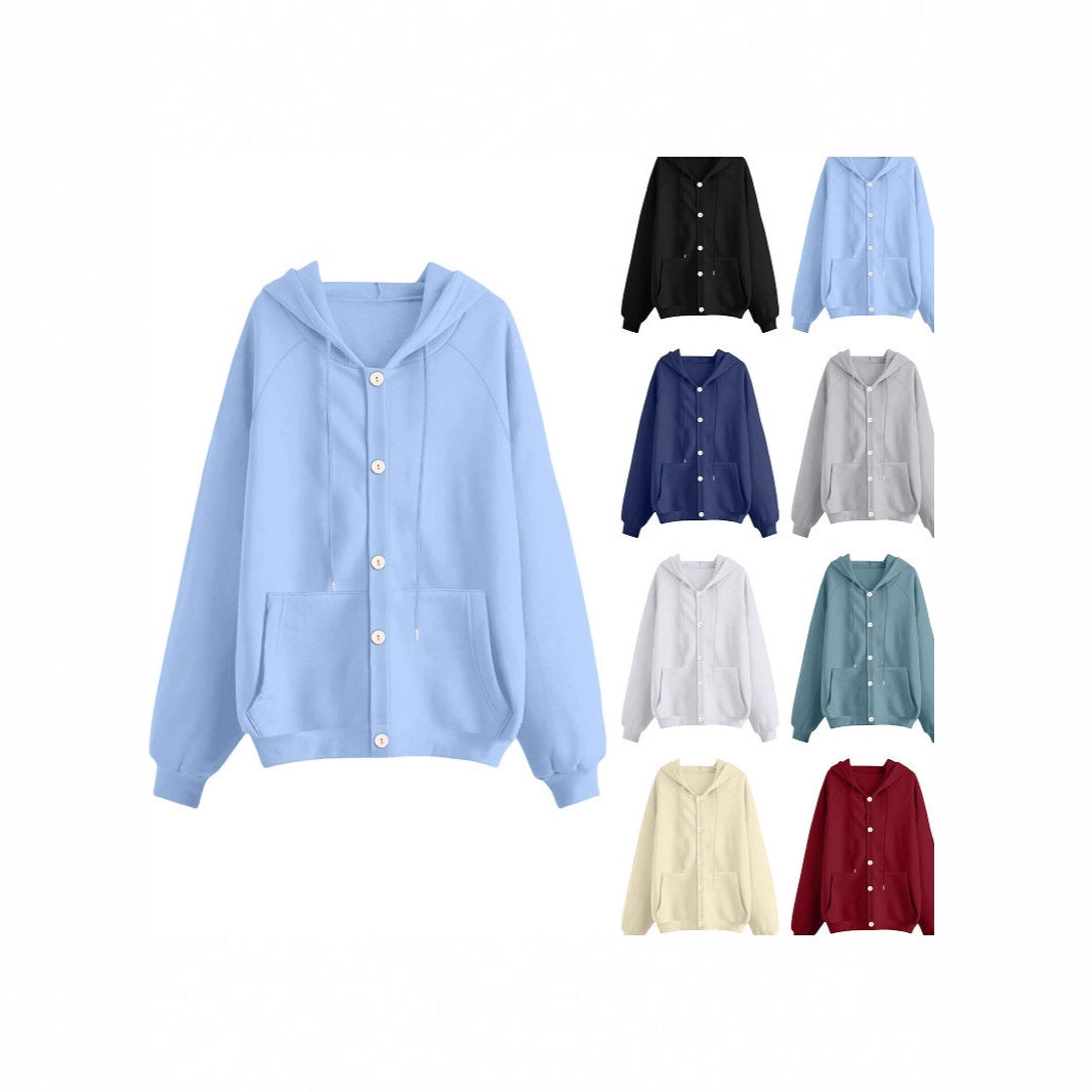 Women's Casual Solid Color Cardigan Jacket