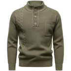 Men's Fashion British Henry Stand Collar Sweater
